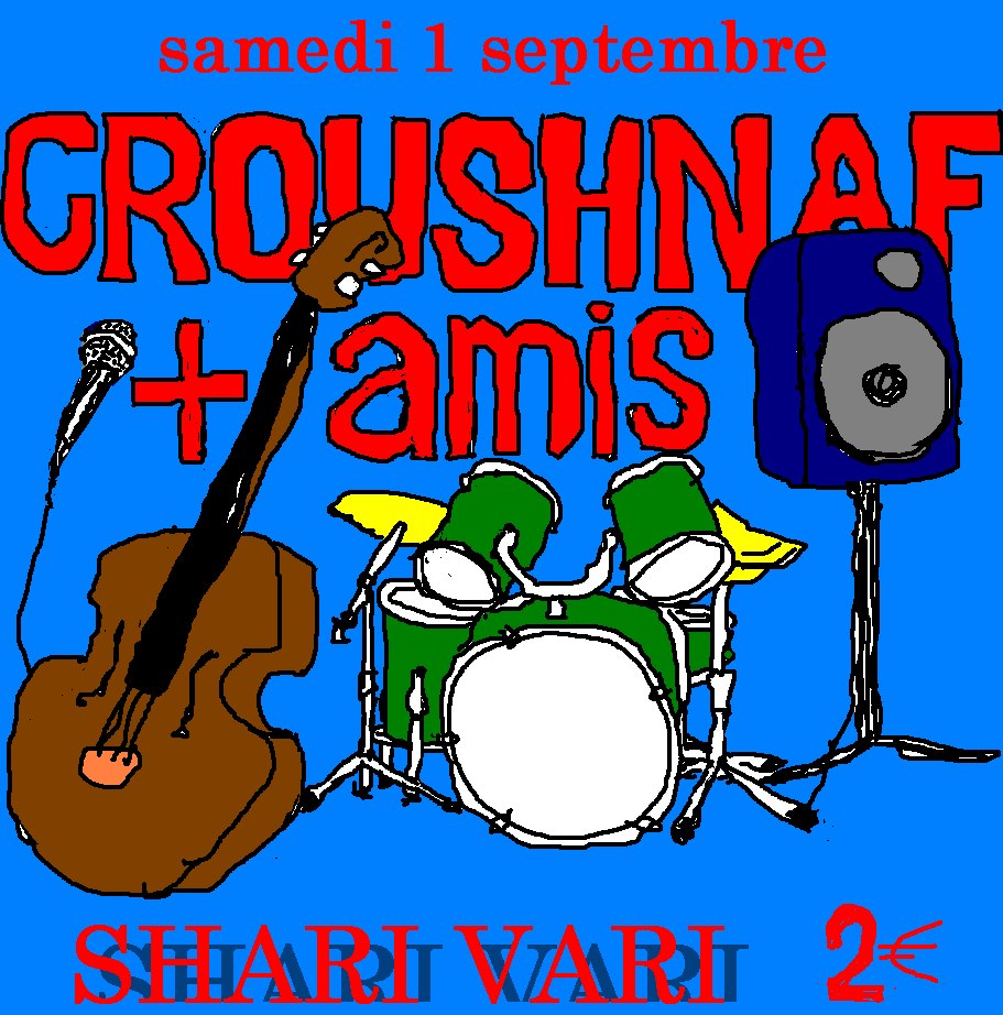Affiche concert au Shari Vari de Rouen