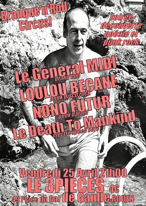 Affiche concert au 3 Pices avec Nono Futur