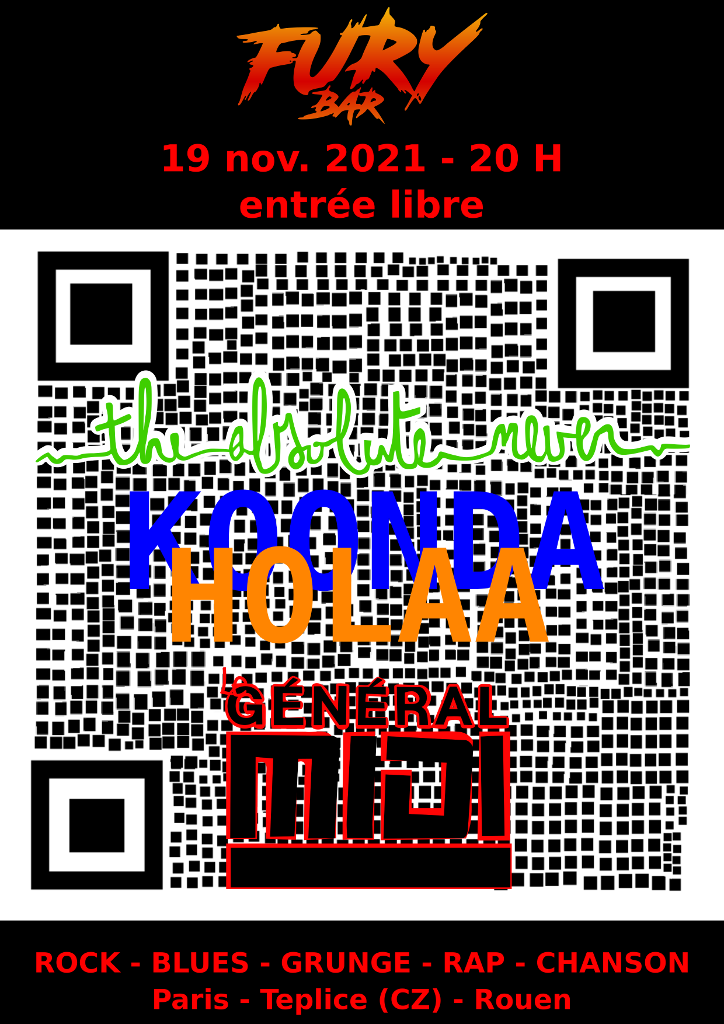 Affiche concert au Fury Bar