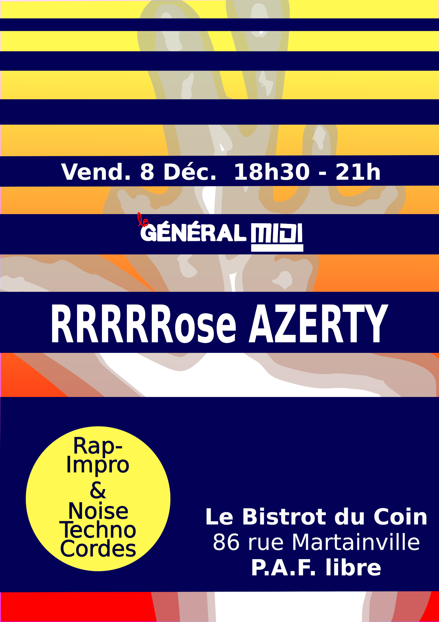 Affiche concert Bistrot du Coin, Rouen, le 9 dcembre 2023