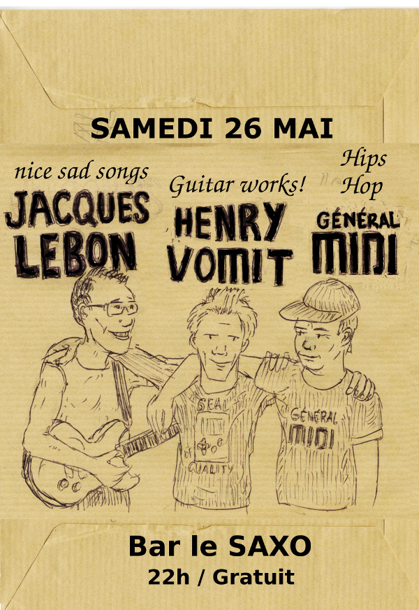 Affiche concert au Saxo de Rouen